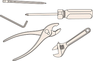 Tools to fix leak under two-handle faucet